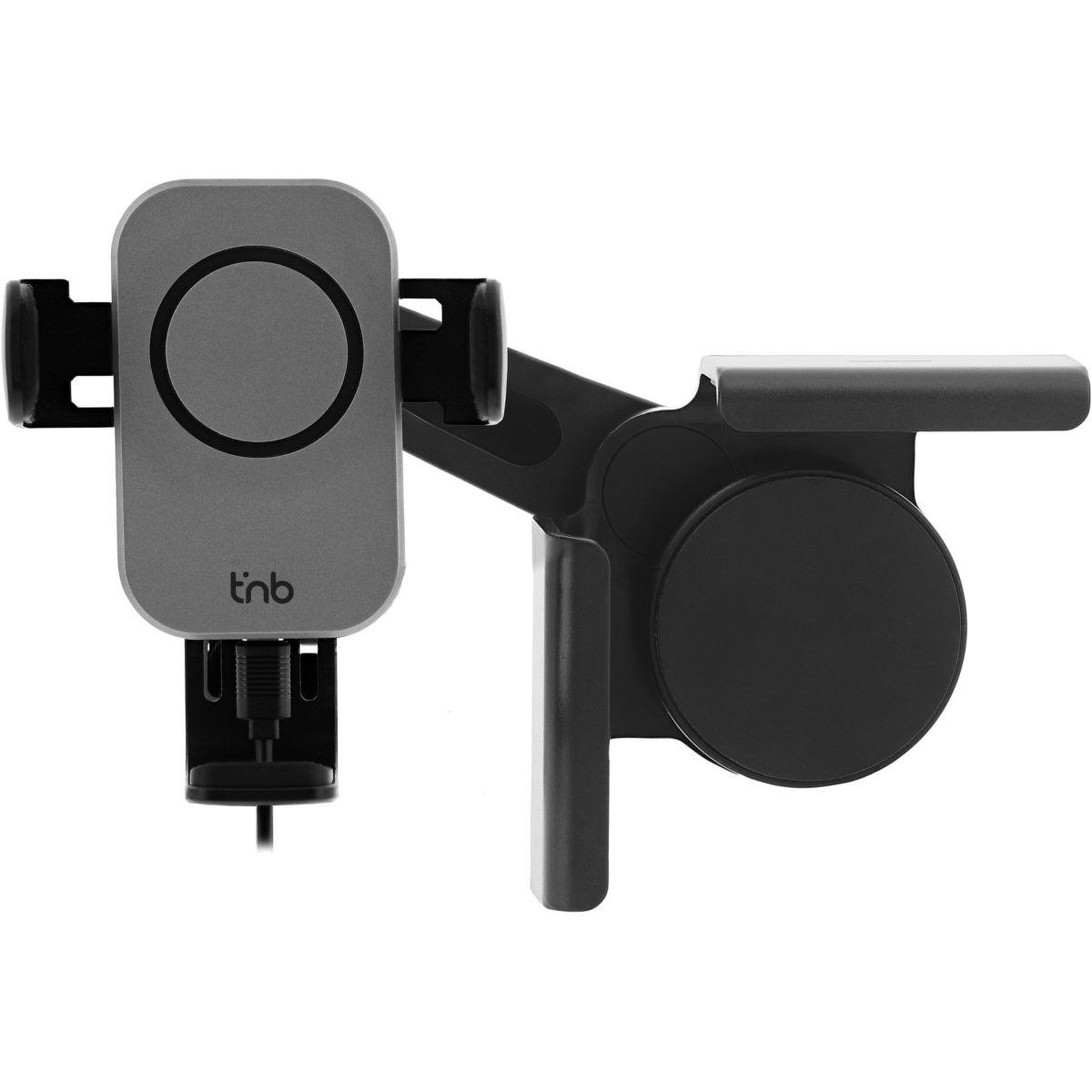 Voir la diapositive 1 : TNB Support smartphone 15w pour tesla noir et gris