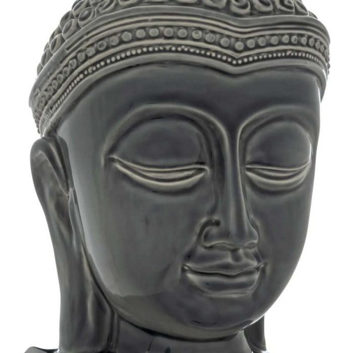 ATMOSPHERA Tête Bouddha Déco en Céramique  Yola  22cm Gris