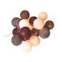 Guirlande lumineuse de 20 boules coloris prune et rose