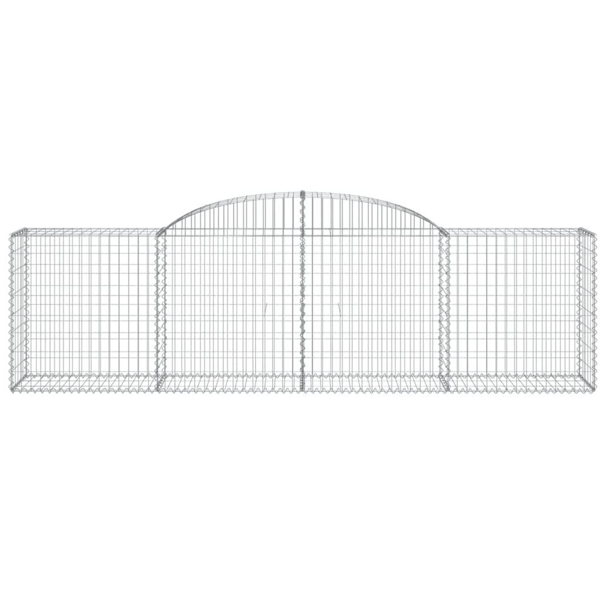 Voir la diapositive 4 : VIDAXL Paniers a gabions arques 9 pcs 300x50x80/100 cm fer galvanise