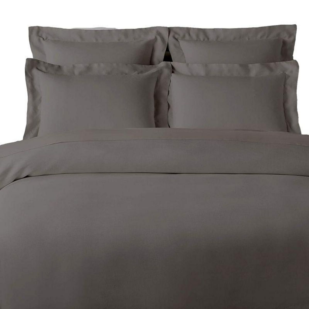 BLANC AVENUE PARIS Parure de draps 4 pièces 100%  Satin de coton Peigné  / 80 fils /cm² pour lit 160 x 200 cm