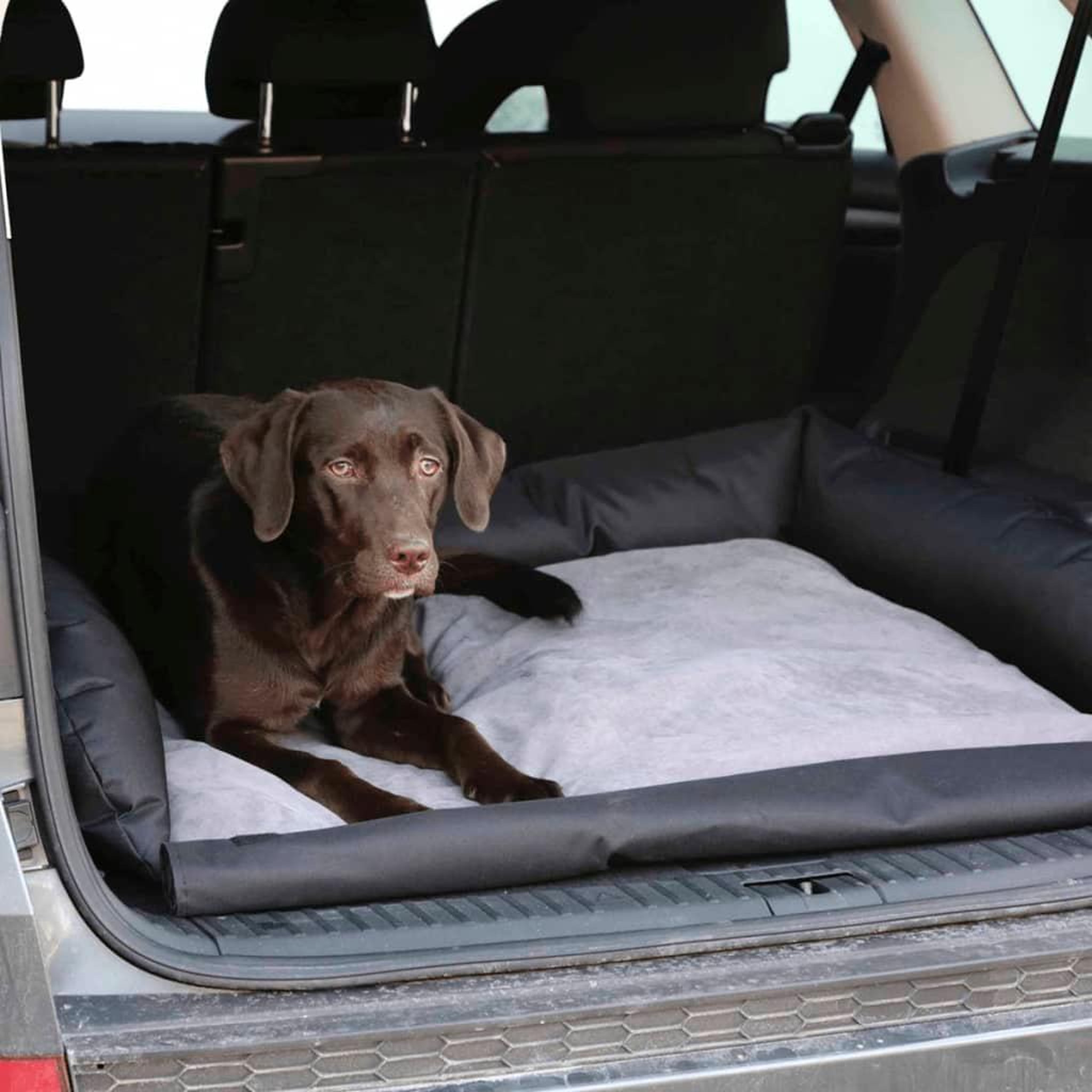 Voir la diapositive 3 : KERBL Kerbl Lit de voiture pour chiens 95x75x16 cm Gris et noir 80584