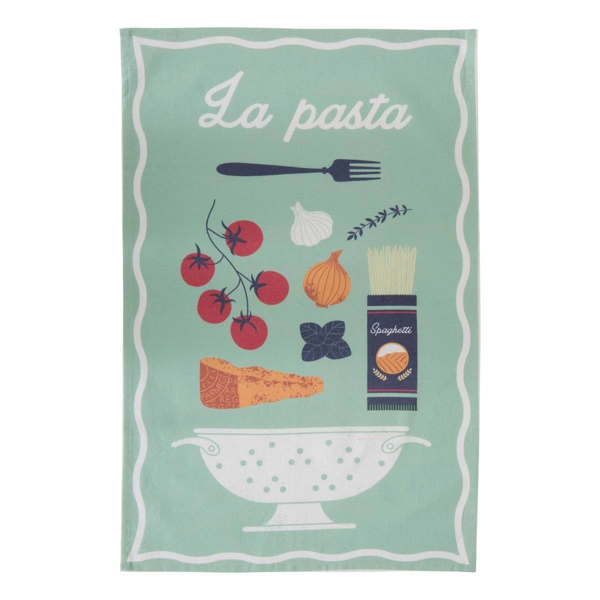 Voir la diapositive 2 : ATMOSPHERA Lot de 3 torchons  della pasta  45x70cm multicolore