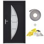 Voir la diapositive 2 : VIDAXL Porte d'entree anthracite 98x190 cm PVC