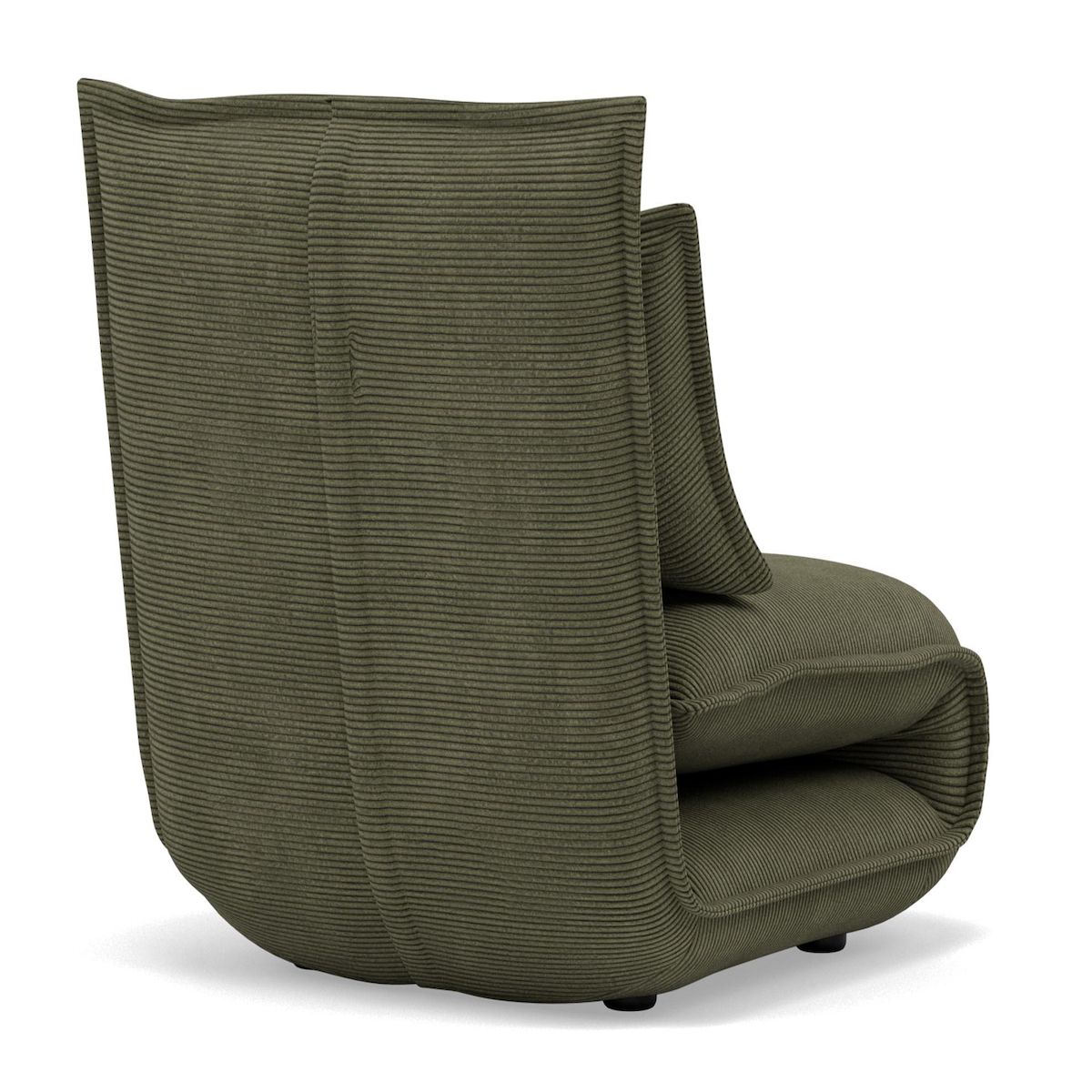 BEST MOBILIER Candice - banquette 1 place convertible clic-clac en velours côtelé