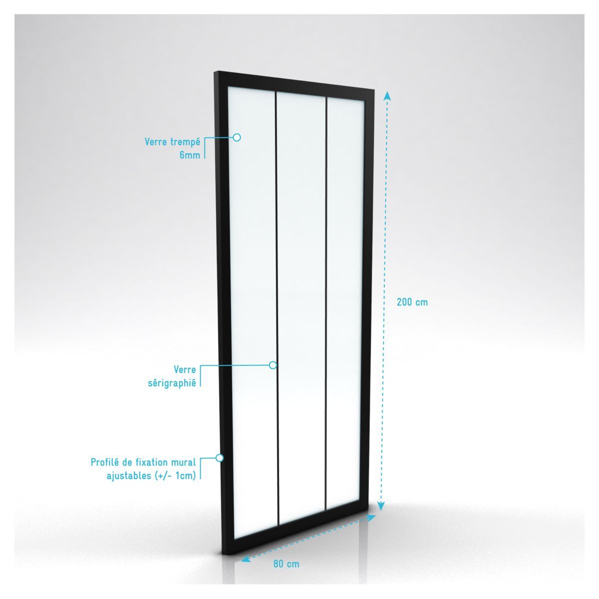 Paroi de douche FACTORX RETOUR 80CM 