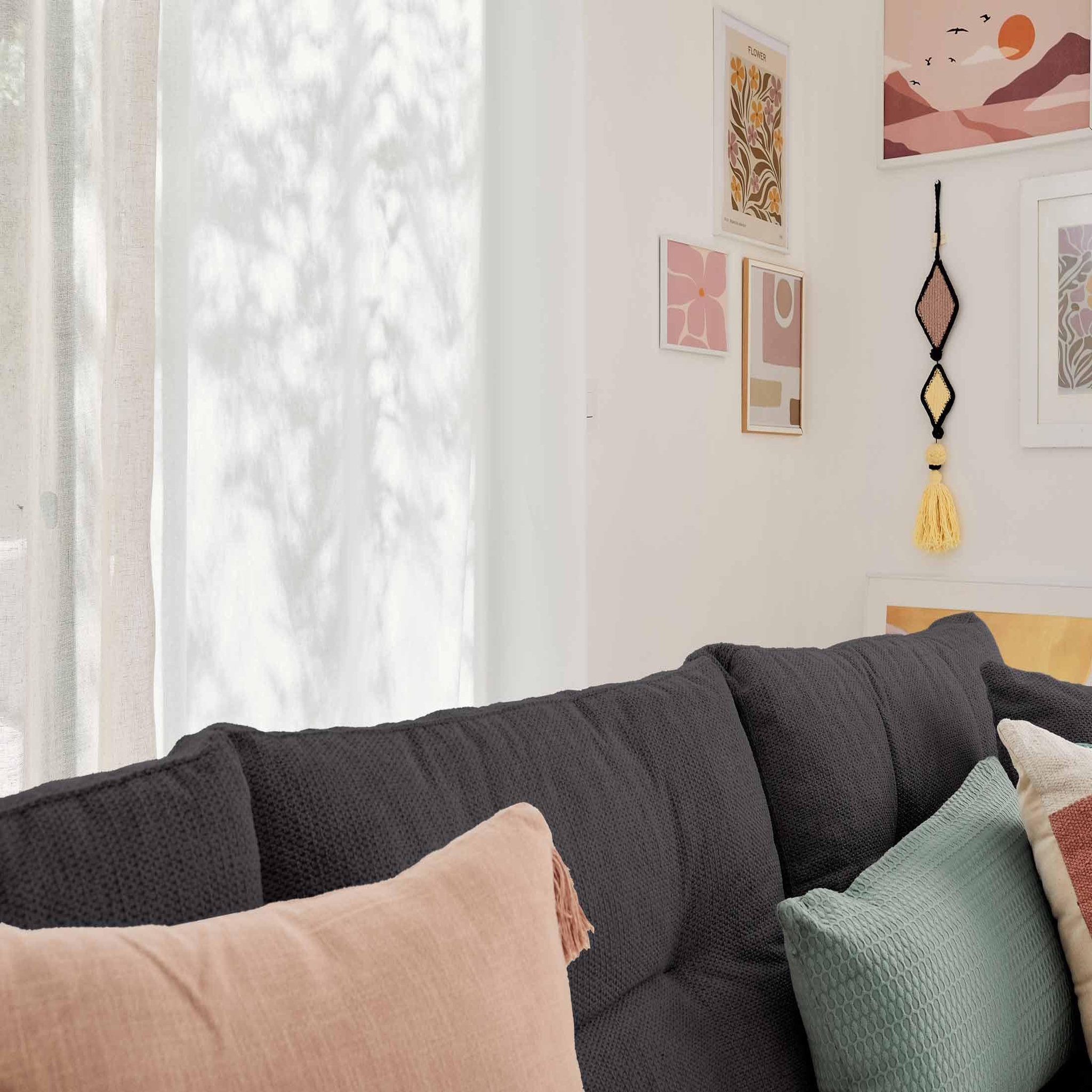 Voir la diapositive 6 : BEST MOBILIER Astoria - canapé d'angle réversible 4 places - convertible avec coffre - en tissu texturé