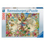 Voir la diapositive 1 : RAVENSBURGER Puzzle 3000 p - carte de la flore et de la faune
