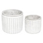 Voir la diapositive 1 : ATMOSPHERA Lot de 2 Pots de Fleurs Déco  Wild  19cm Gris