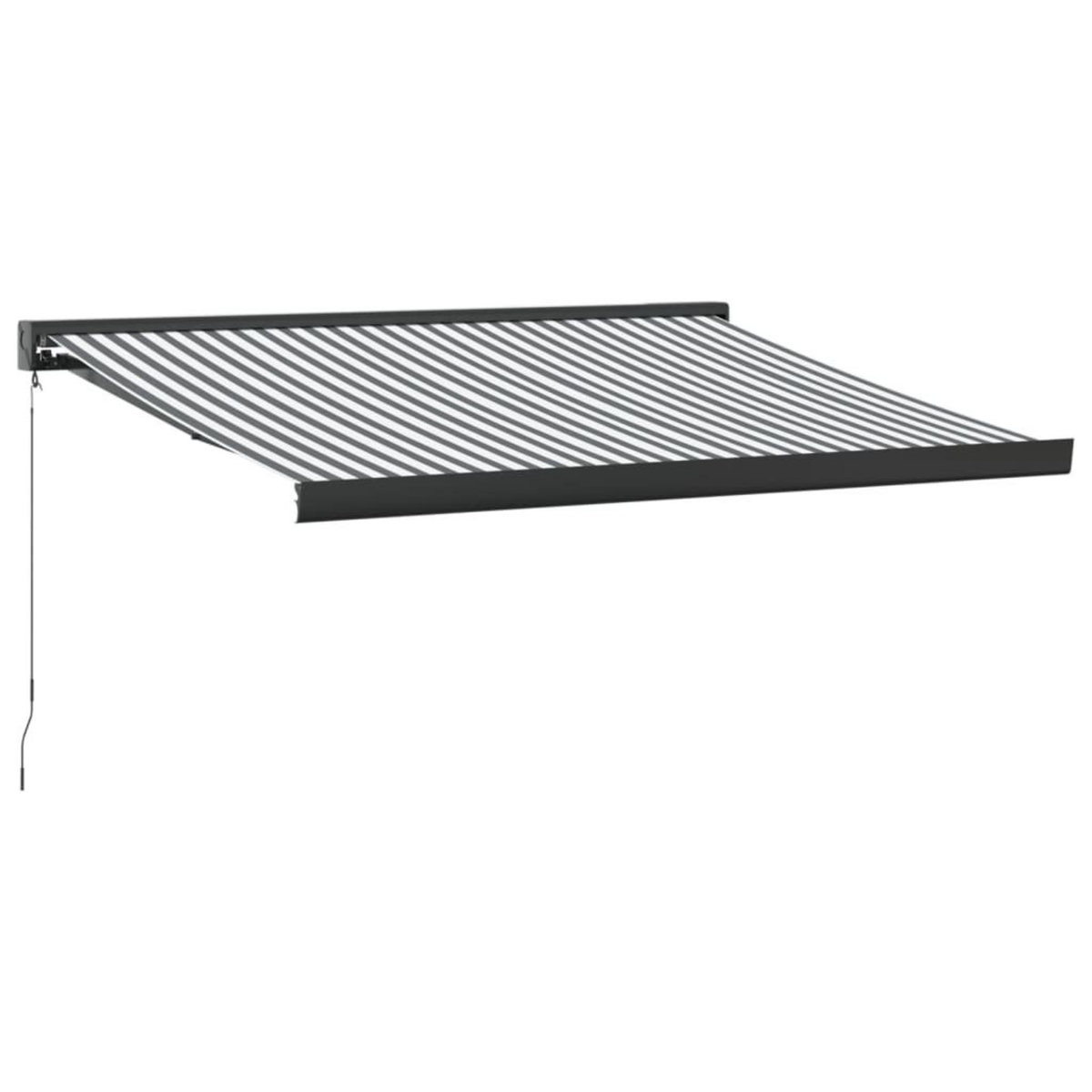 VIDAXL Auvent retractable anthracite et blanc 3,5x2,5m tissu/aluminium
