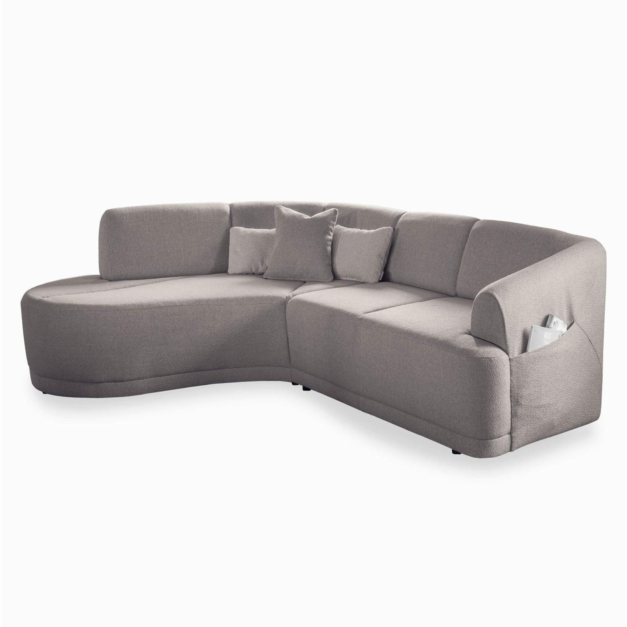 Voir la diapositive 1 : BEST MOBILIER Siena - canapé d'angle gauche - 5 places - en tissu