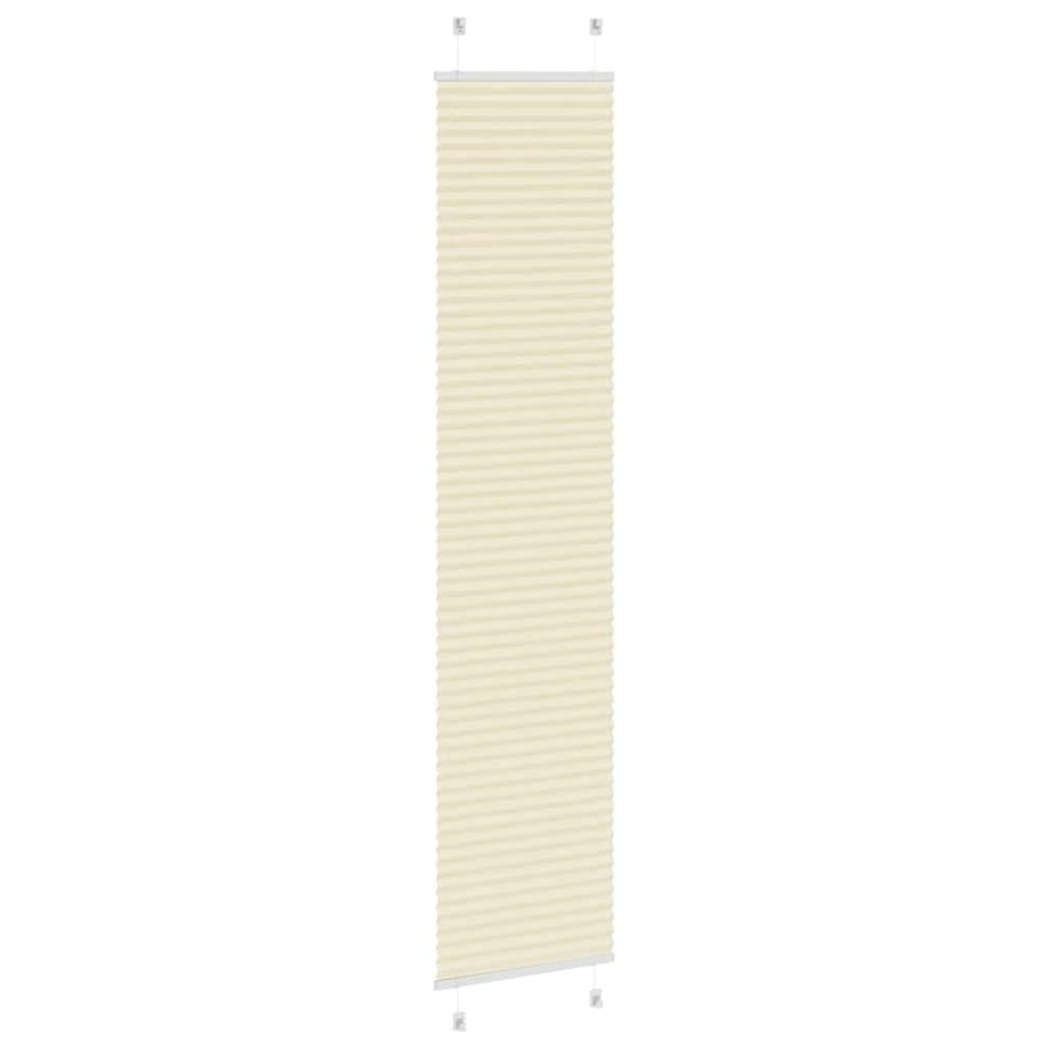 Voir la diapositive 4 : VIDAXL Store plisse creme 40x200 cm largeur du tissu 39,4 cm polyester