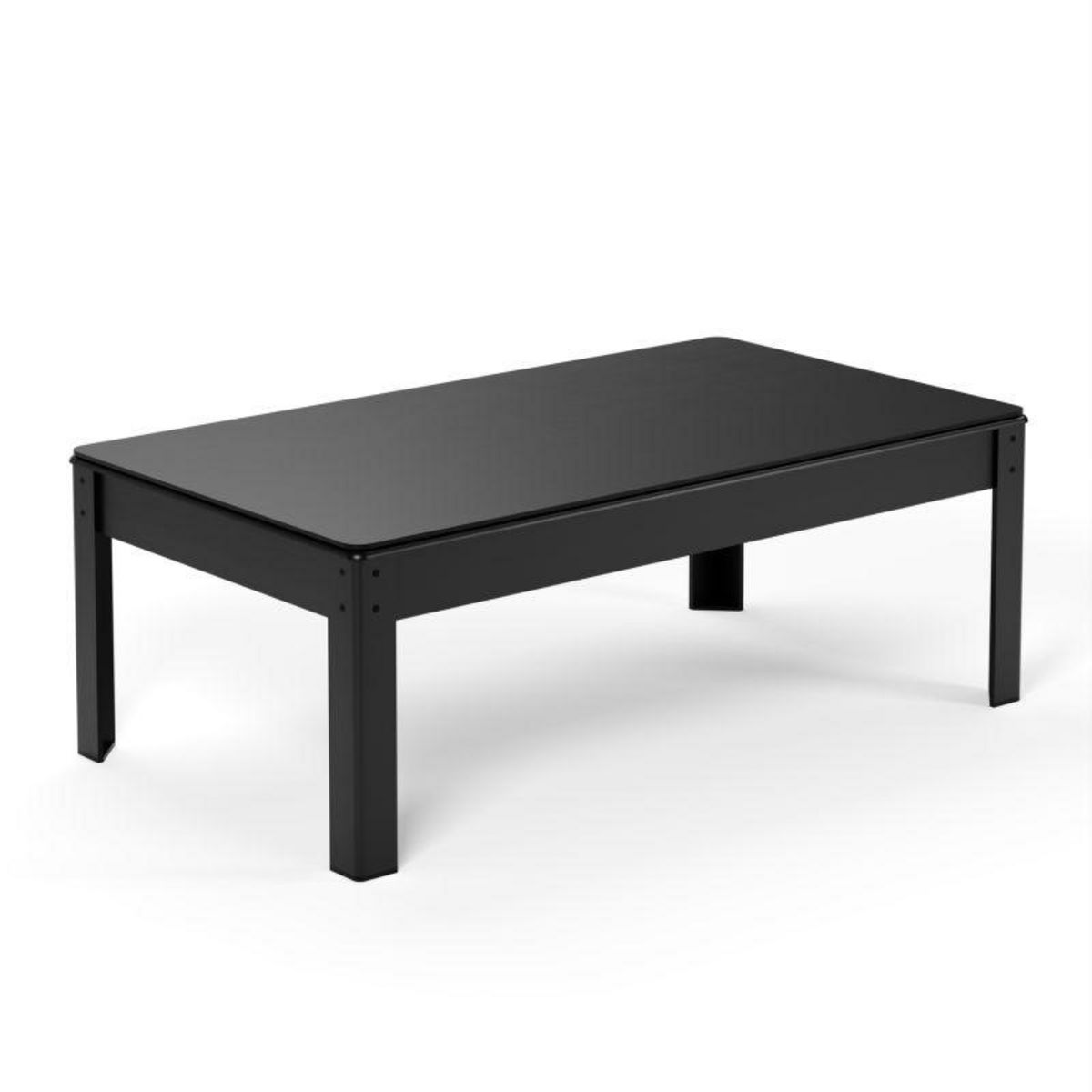 SOKKER Billard Américain convertible table 6 places KITBILL 6Ft - 206,5 x 116,5 x 80 cm Plateau dînatoire et accessoires inclus - Noir