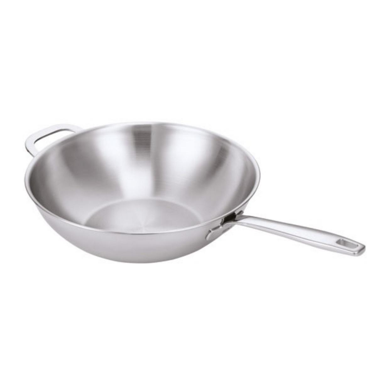 Wok en acier inoxydable 30 cm - 102840