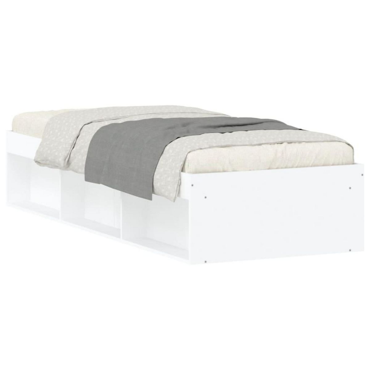 VIDAXL Cadre de lit sans matelas blanc 75x190 cm