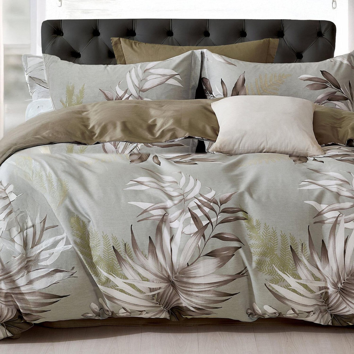 Home collection Parure housse de couette 100 % percale de coton 80 fils Edenia