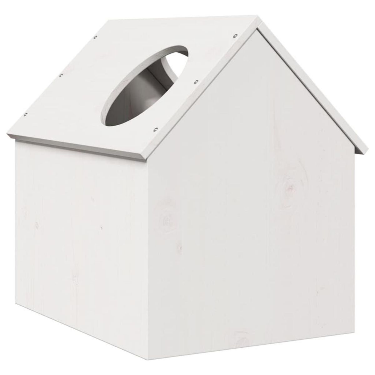VIDAXL Maison pour chat blanc 41x50x50 cm bois de pin massif