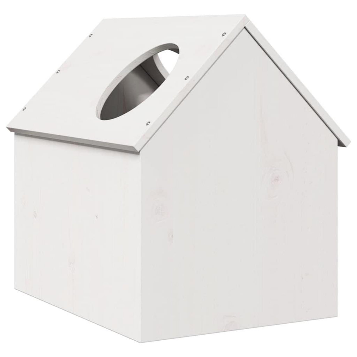 VIDAXL Maison pour chat blanc 41x50x50 cm bois de pin massif