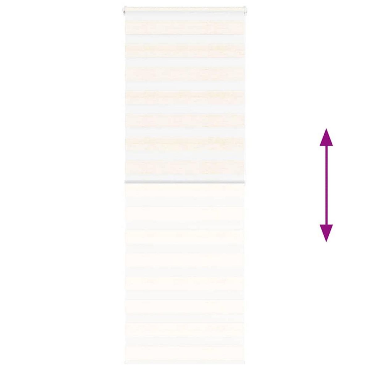 VIDAXL Store zebre beige marbre largeur du tissu 85,9 cm polyester