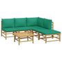 Voir la diapositive 3 : VIDAXL Salon de jardin 6 pcs avec coussins vert bambou