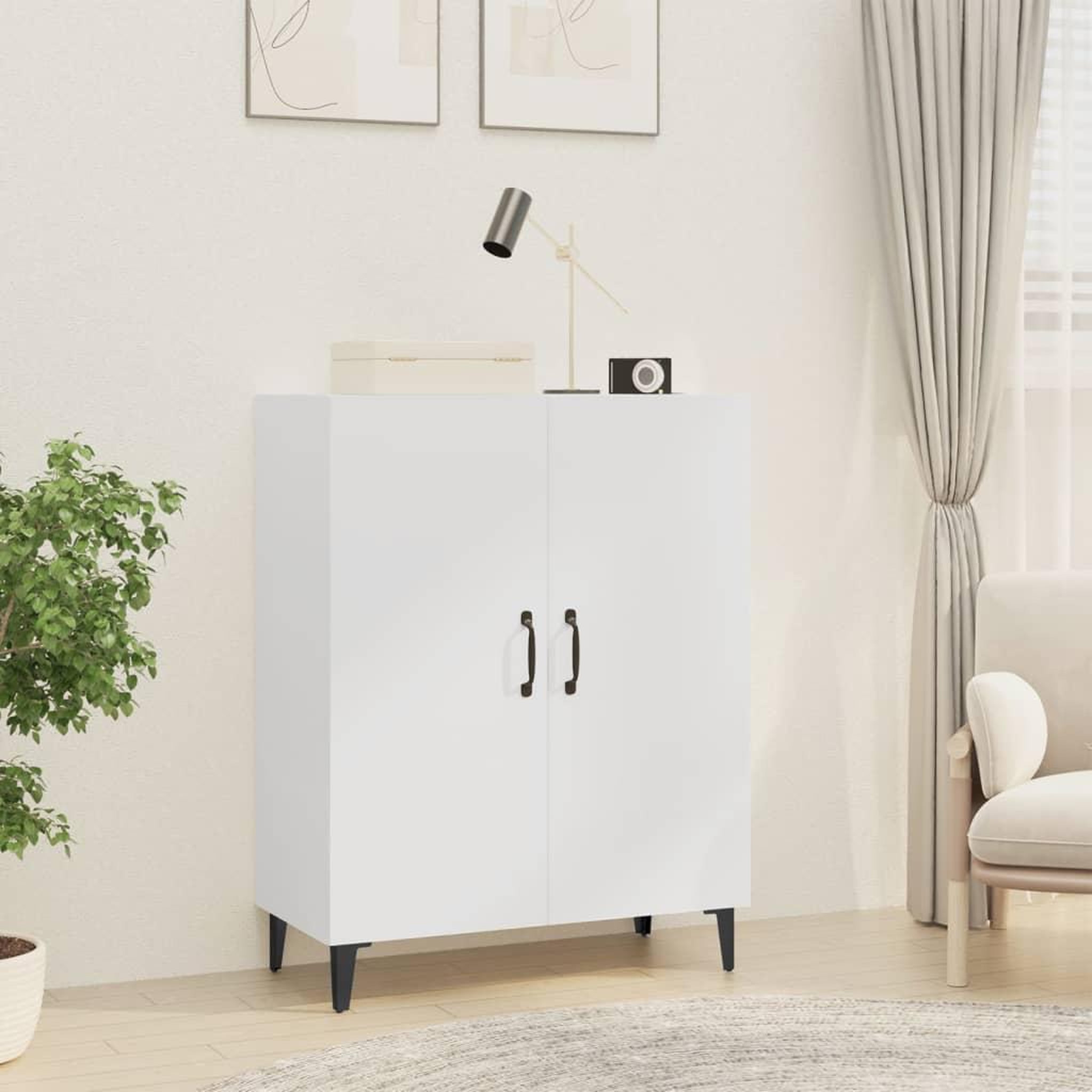 Voir la diapositive 1 : VIDAXL Buffet Blanc 70x34x90 cm Bois d'ingenierie