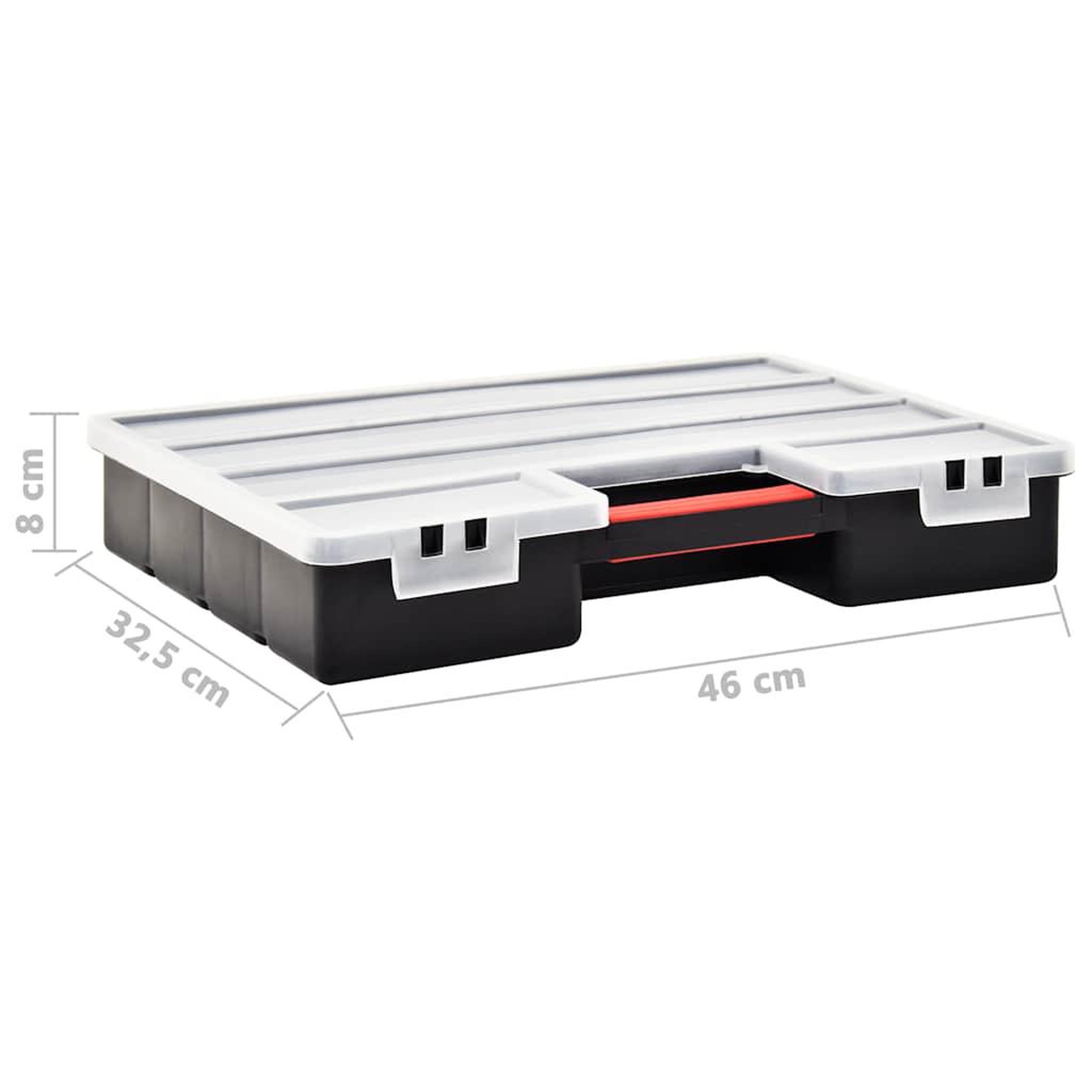 Voir la diapositive 6 : VIDAXL Boîtes d'assortiment 2 pcs 460x325x80 mm plastique