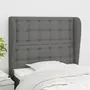 VIDAXL Tete de lit avec oreilles Gris fonce 83x23x118/128 cm Tissu