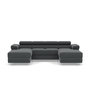 Voir la diapositive 6 : BEST MOBILIER Pablo - canapé panoramique en u - 7 places - convertible avec coffres et têtières réglables - en velours côtelé