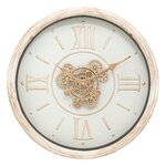 ATMOSPHERA Horloge murale avec mécanisme en bois SONIKA - Diam 50 cm - Beige