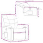 Voir la diapositive 6 : VIDAXL Fauteuil de massage inclinable Gris fonce Tissu