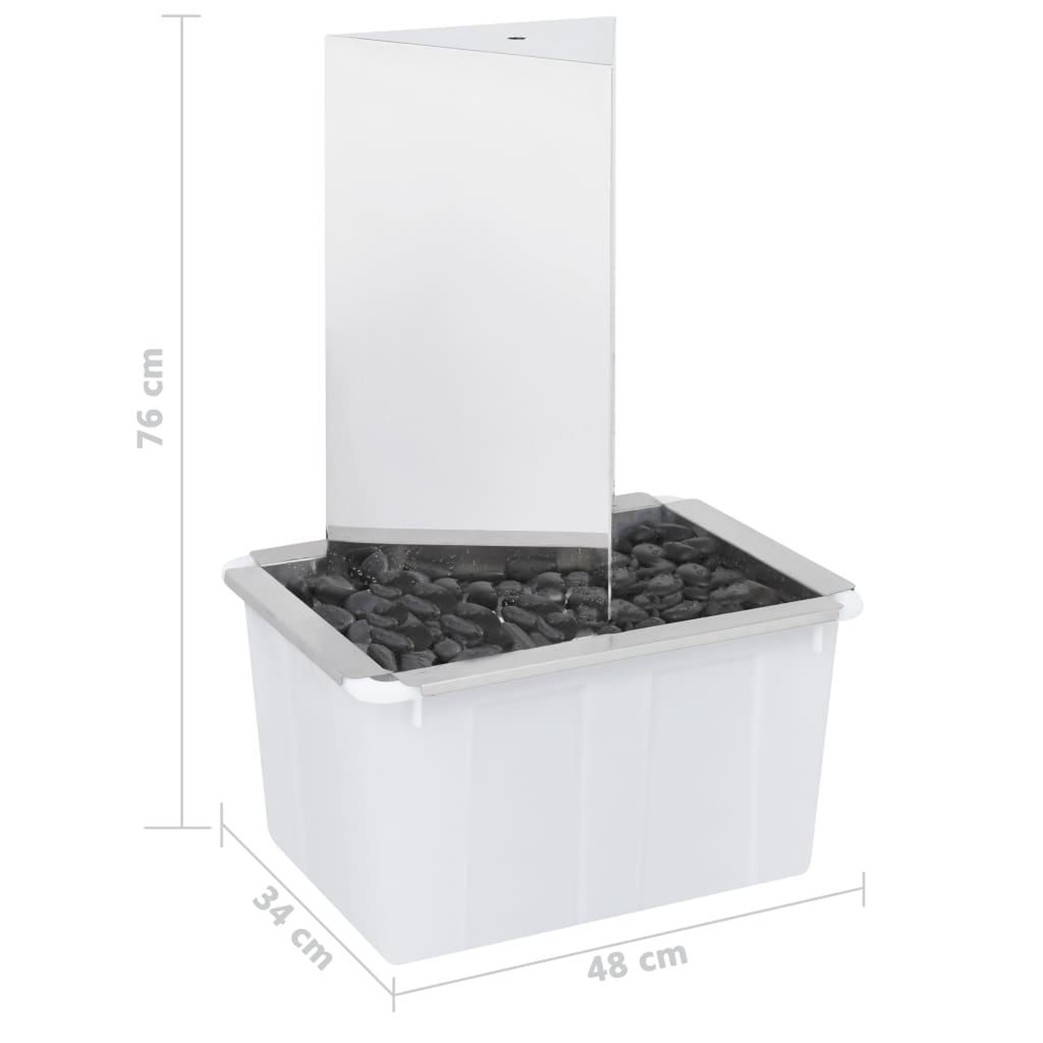 Voir la diapositive 6 : VIDAXL Fontaine de jardin et pompe acier inoxydable 76 cm triangulaire