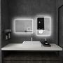 Voir la diapositive 2 : KLEANKIN Miroir lumineux LED salle de bain dim. 80L x 60H cm anti-buée grossissant x3 réglable fonction mémoire