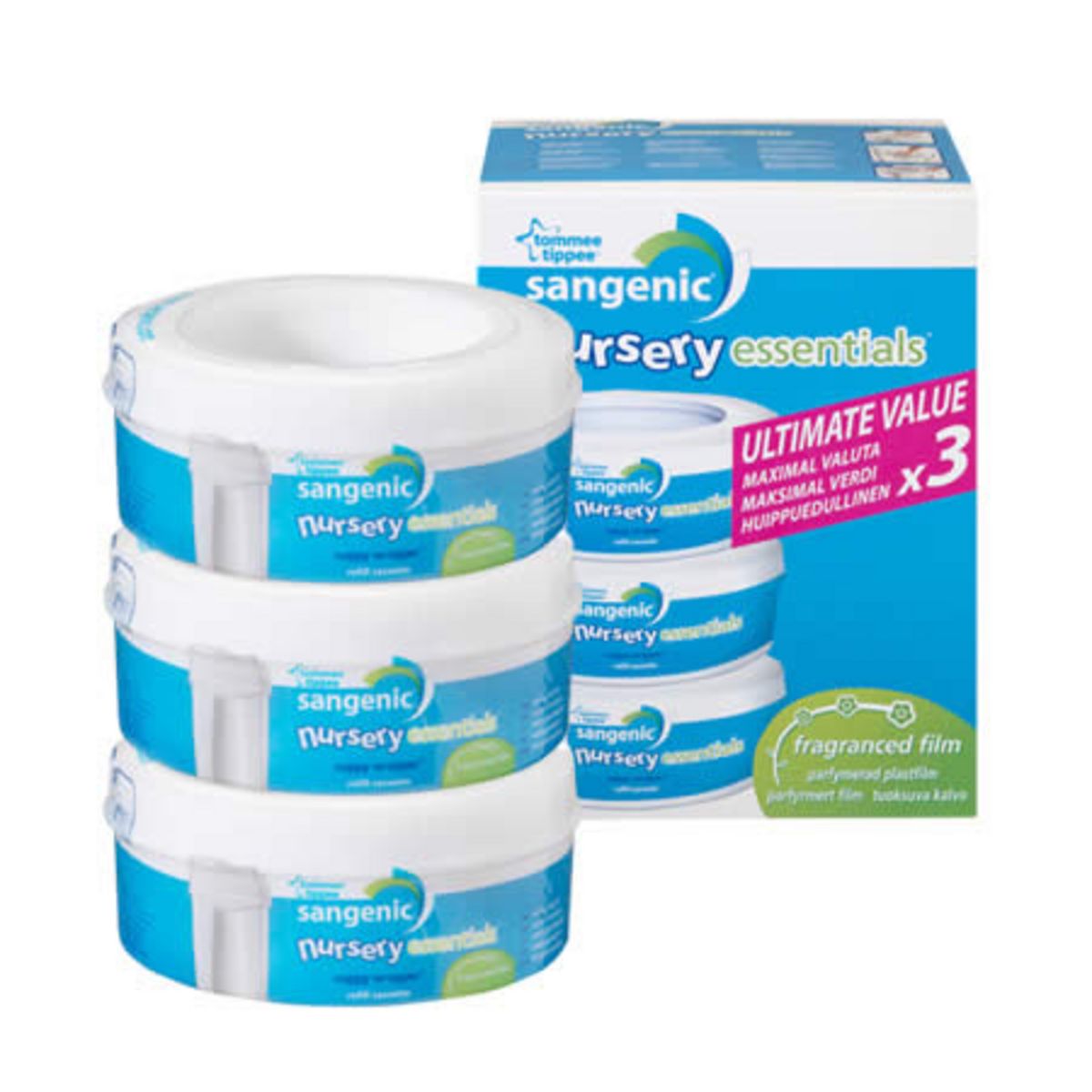 SANGENIC Lot de 3 recharges poubelle à couches