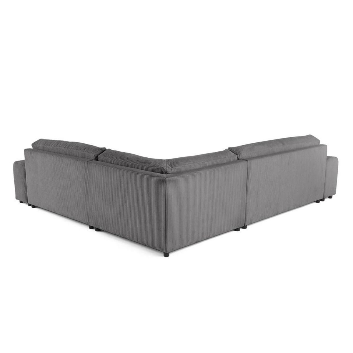 LISA DESIGN Garance - canapé modulable d'angle droit - 5 places - en velours côtelé