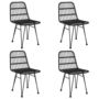Voir la diapositive 4 : VIDAXL Ensemble a manger de jardin 5 pcs Noir Resine tressee