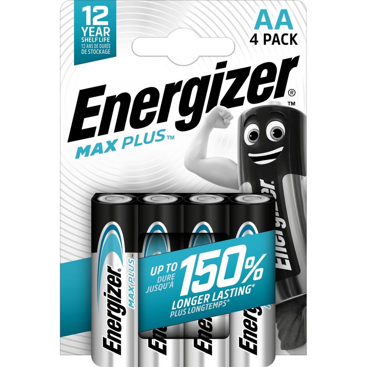 Energizer Lot de 4 piles Max Plus TYPE AA