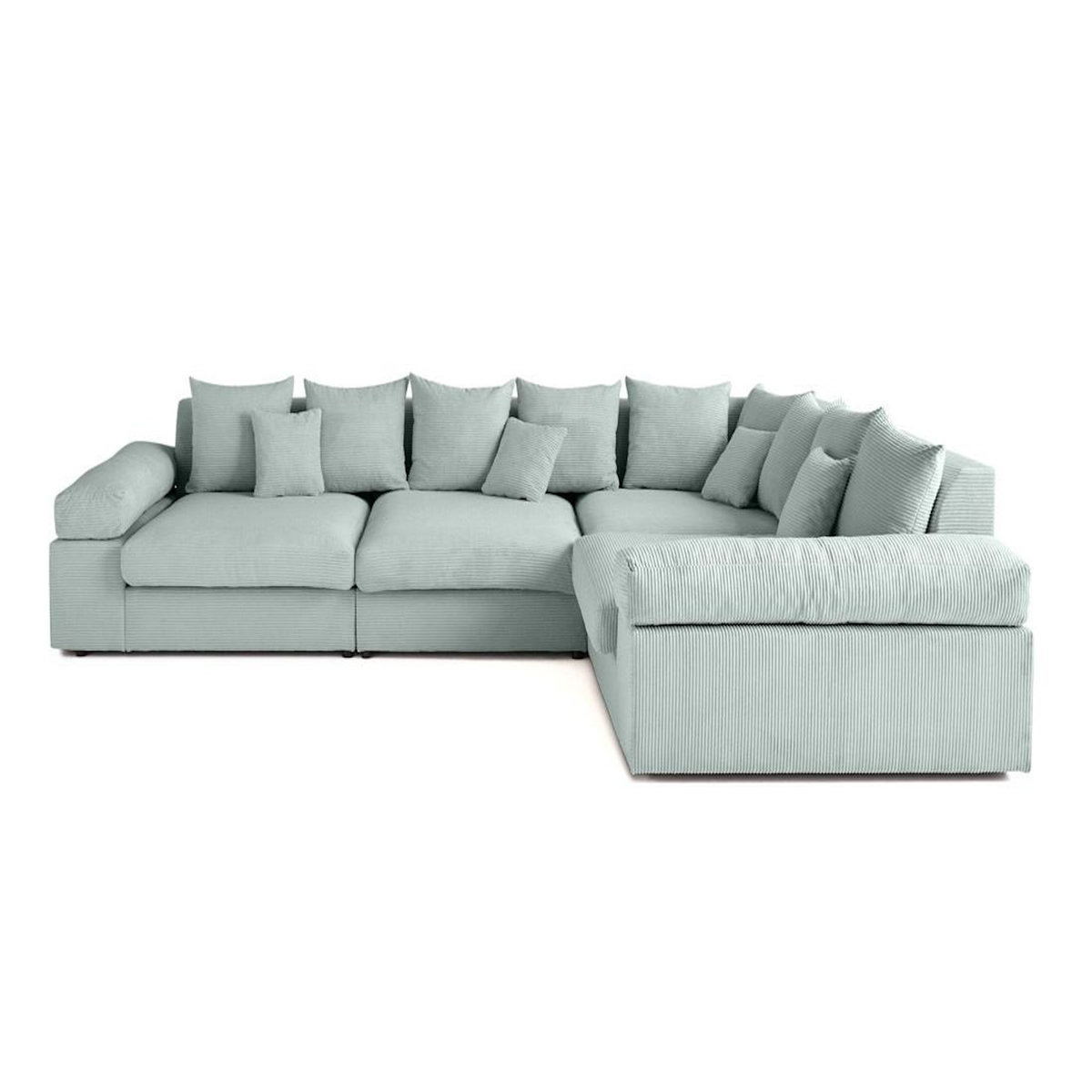 LISA DESIGN Aspen - canapé d'angle réversible 5 places - assise profonde - en velours côtelé