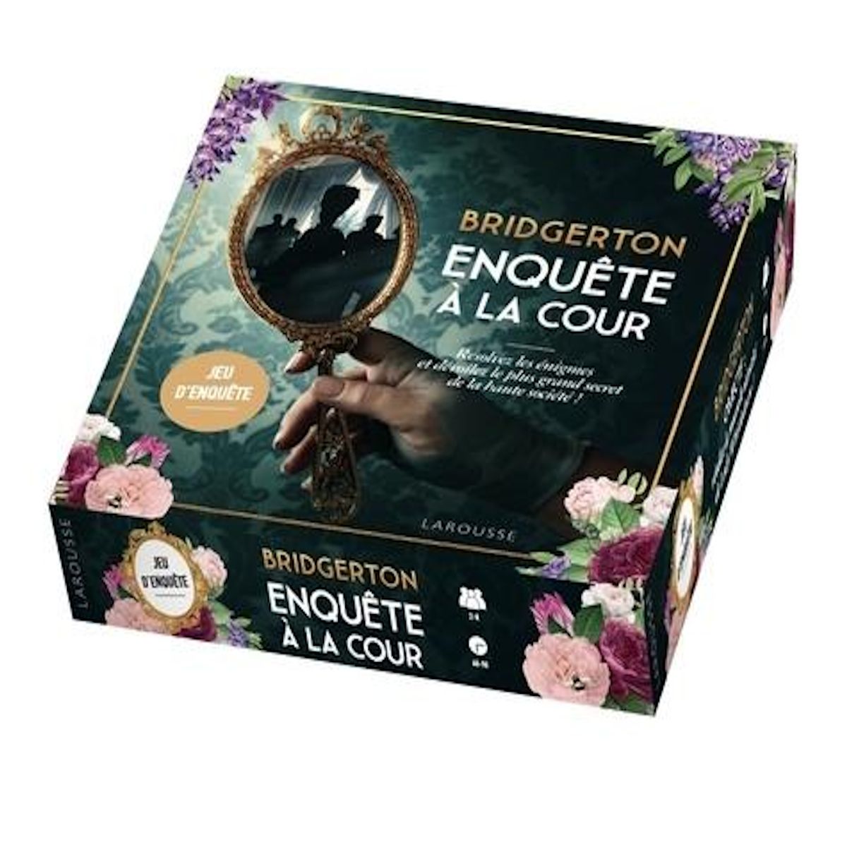 BRIDGERTON - ENQUETE A LA COUR. RESOLVEZ LES ENIGMES ET DEVOILEZ LE PLUS GRAND SECRET DE LA HAUTE SOCIETE ! AVEC 1 LIVRET DE MISSION, 15 CARTES ETAPES, 55 CARTES INDICES, 3 GAZETTES DE LADY WHISTLEDOWN ET 10 CARTES PERSONNAGES, Trenti Nicolas