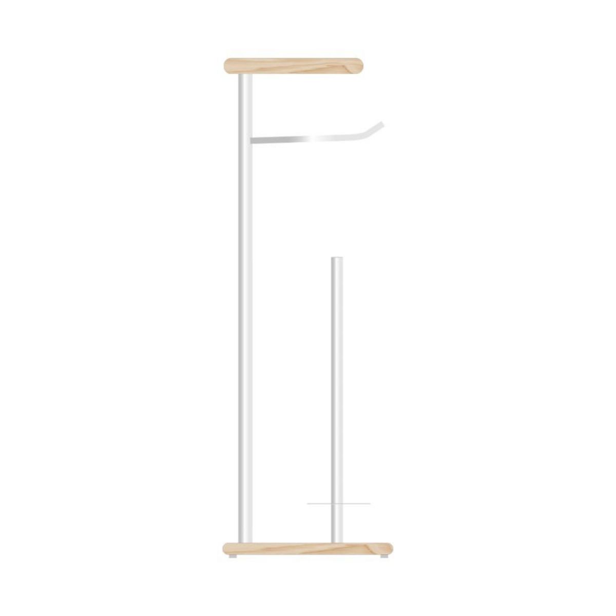 Douceur d'Intérieur Dérouleur papier WC blanc avec réserve et porte téléphone