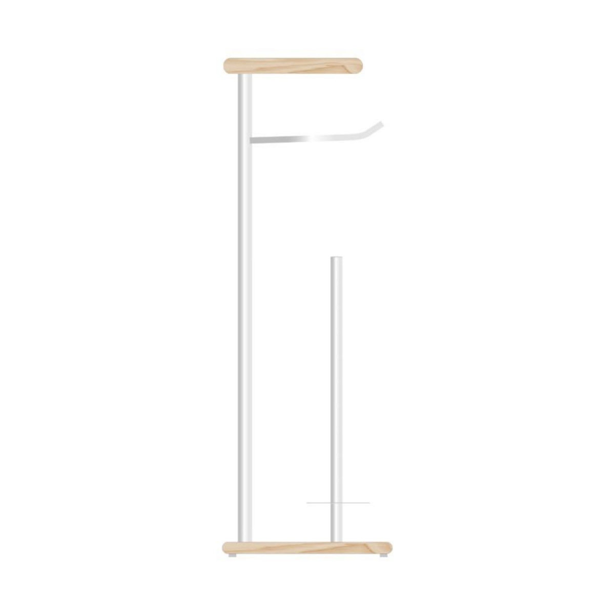 Douceur d'Intérieur Dérouleur papier WC blanc avec réserve et porte téléphone