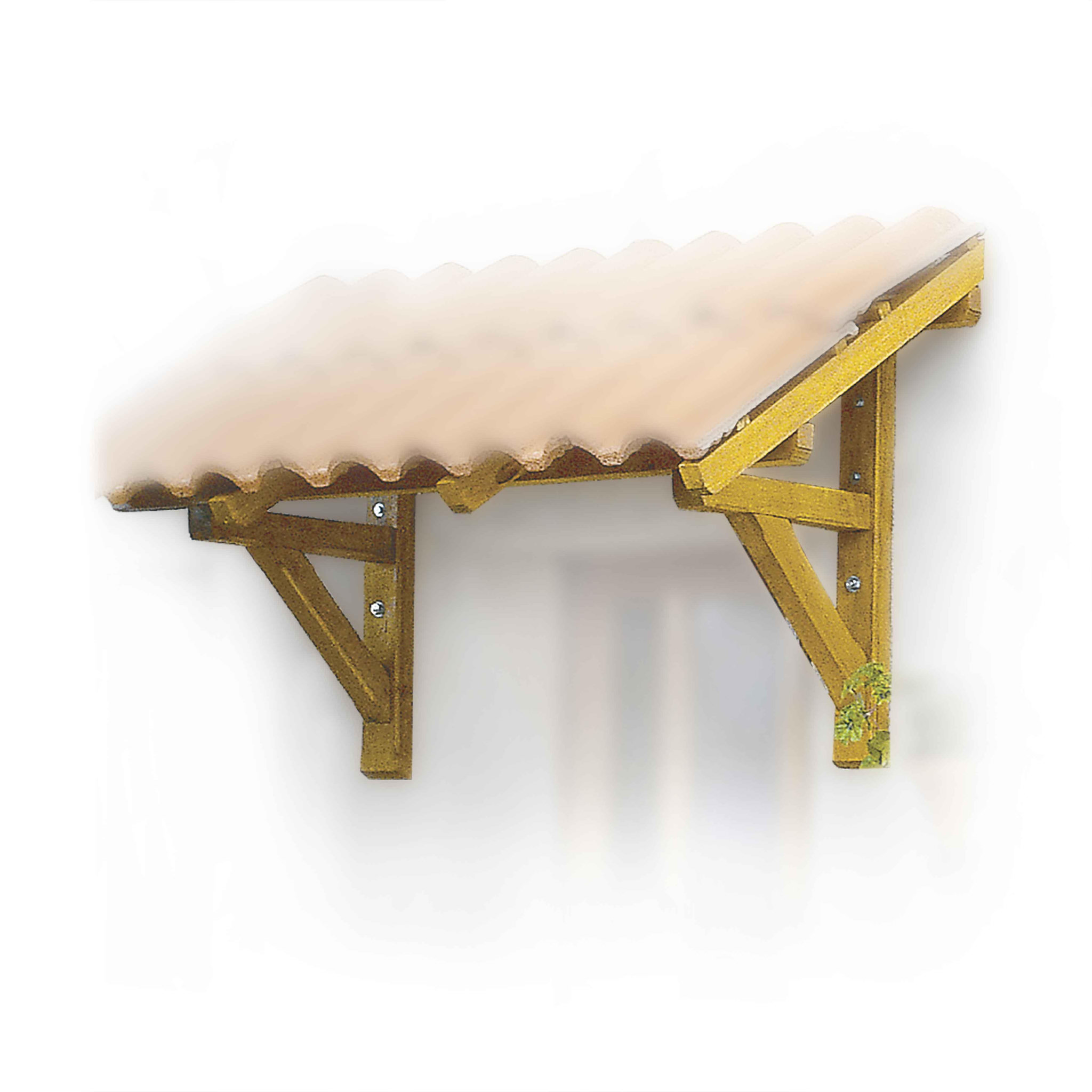 Voir la diapositive 4 :  Marquise d'accueil ossature en bois