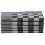 Voir la diapositive 5 : VIDAXL Ensemble de serviettes 10 pcs noir et blanc coton