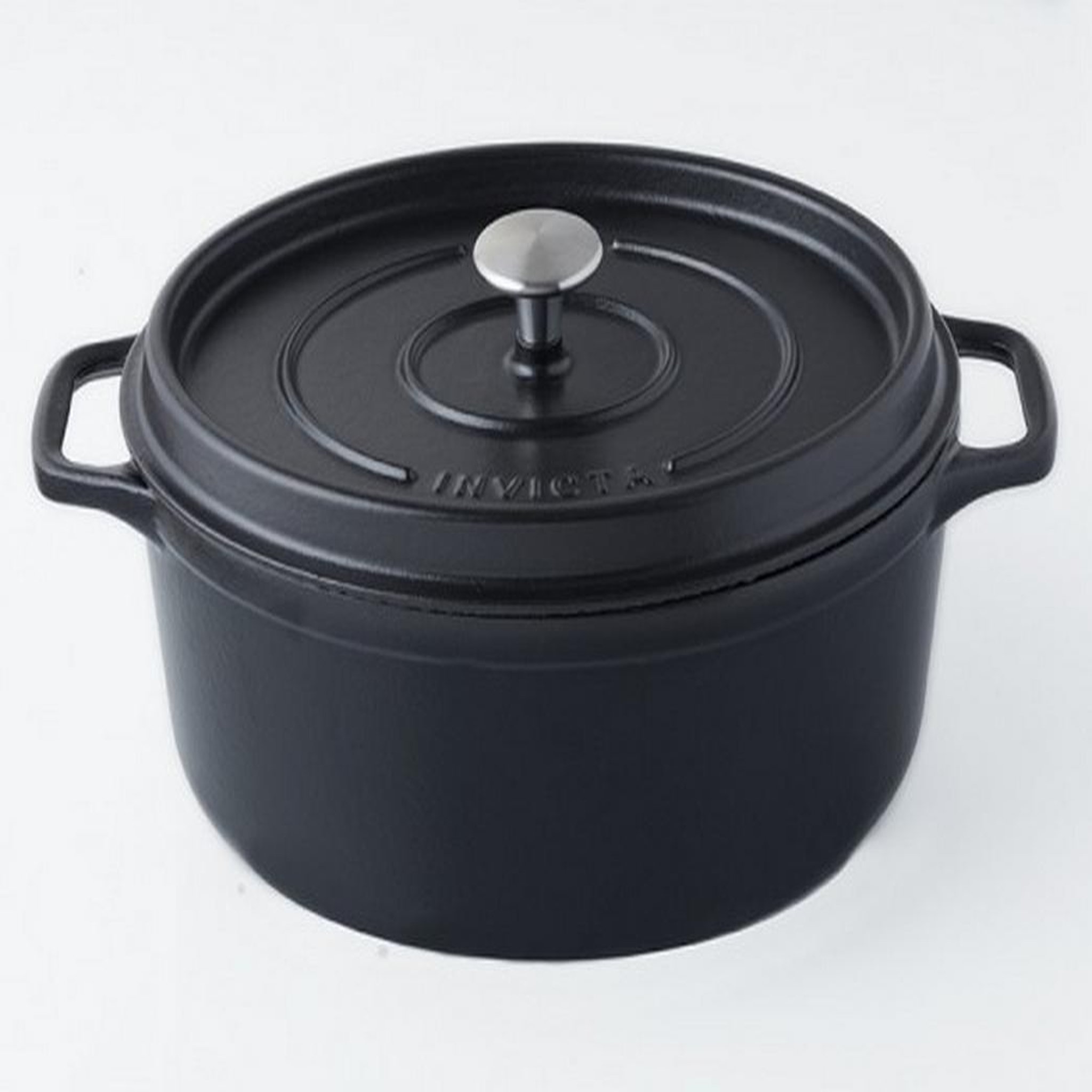 Invicta Daubière en fonte émaillée 29cm noir mat - puv403291