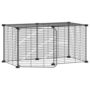 Voir la diapositive 2 : VIDAXL Cage animaux de compagnie a 8 panneaux et porte Noir 35x35 cm