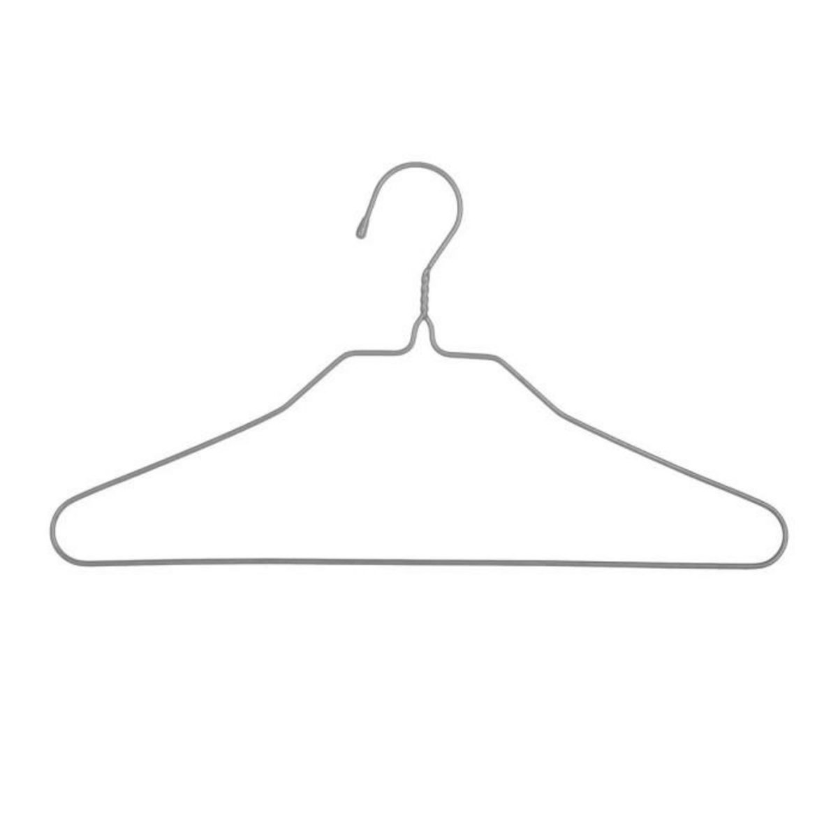 FIVE Lot de 10 Cintres en Métal  Fin  39cm Gris