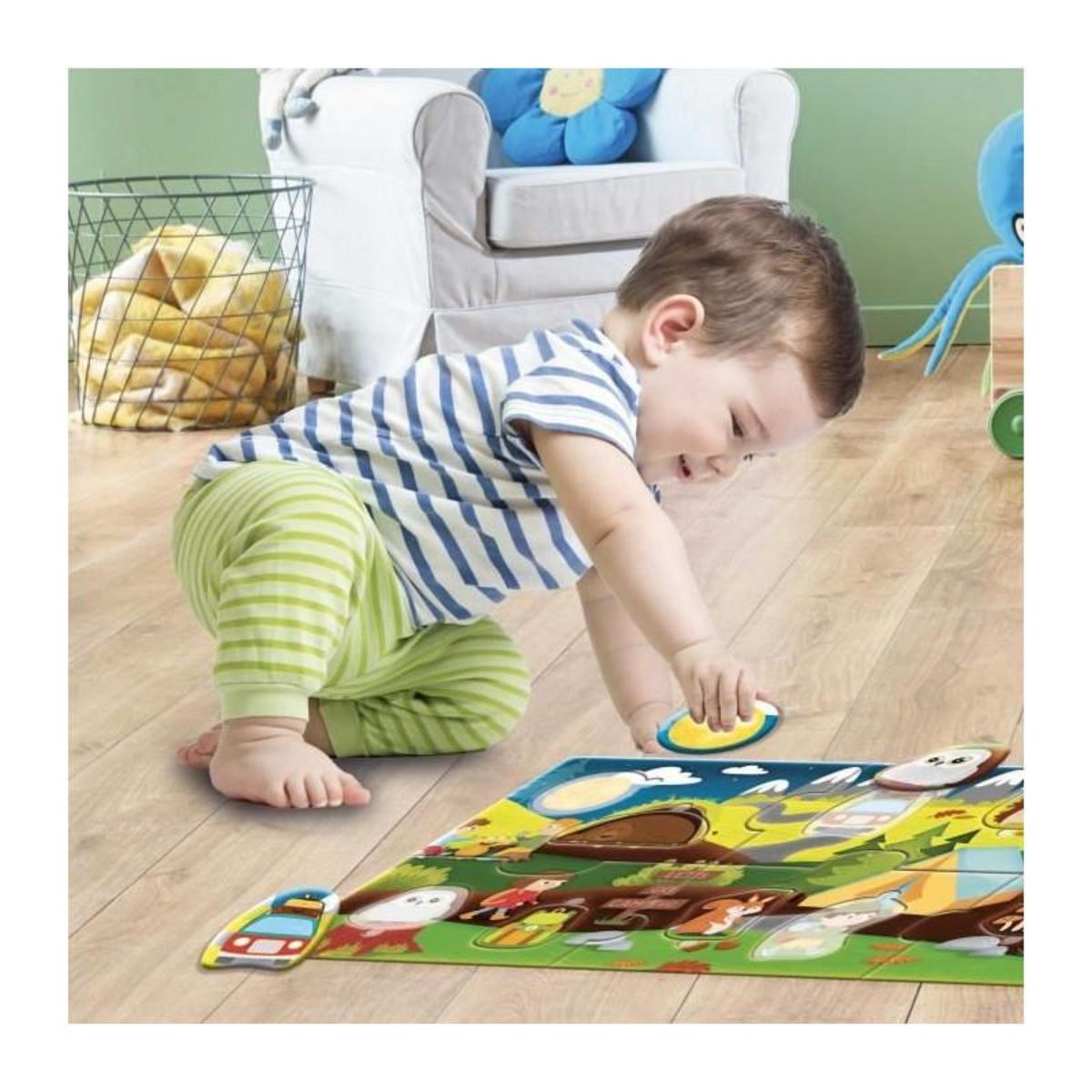 LISCIANI GIOCHI Les Bois - Puzzle panoramique - CAROTINA BABY - Développement de la logique, Motricité fine