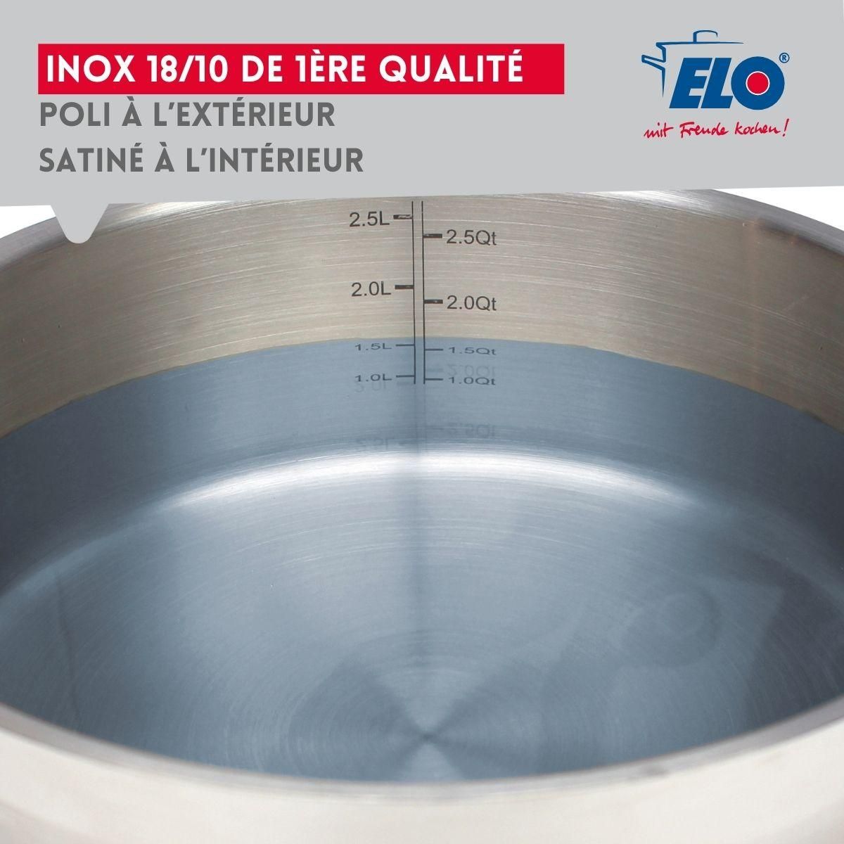 ELO Ensemble de 3 Poêles de cuisson 24, 28 et 32 cm et 4 faitouts 12, 14, 16 et 20 cm Elo Profi Citrin