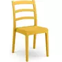 MARKET24 Lot de 4 chaises - ARETA - REA - 51 x 46 x H88 cm - Moutarde