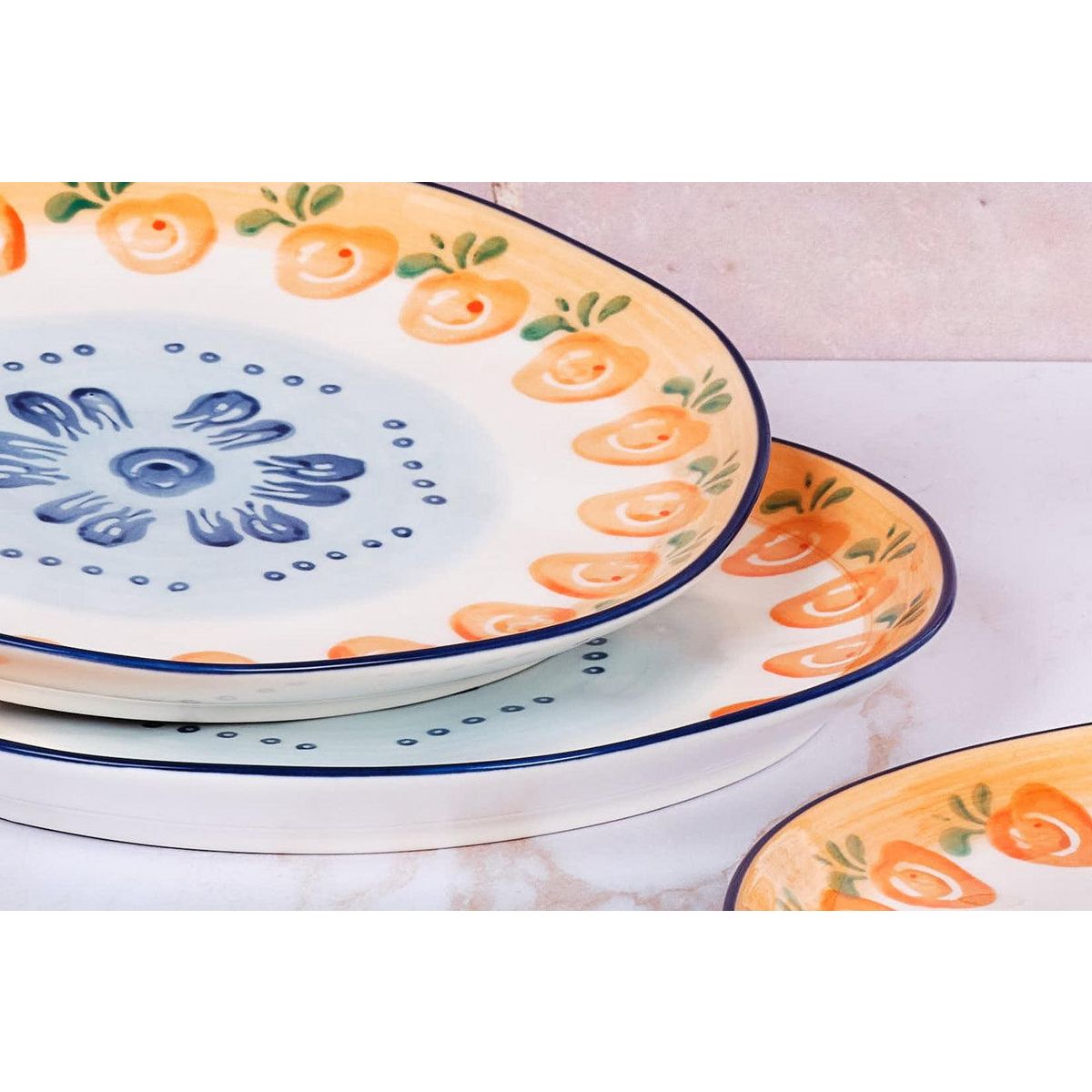 BJORN Assiette NAPOLI Ø20cm - 4 pièces - Agrume