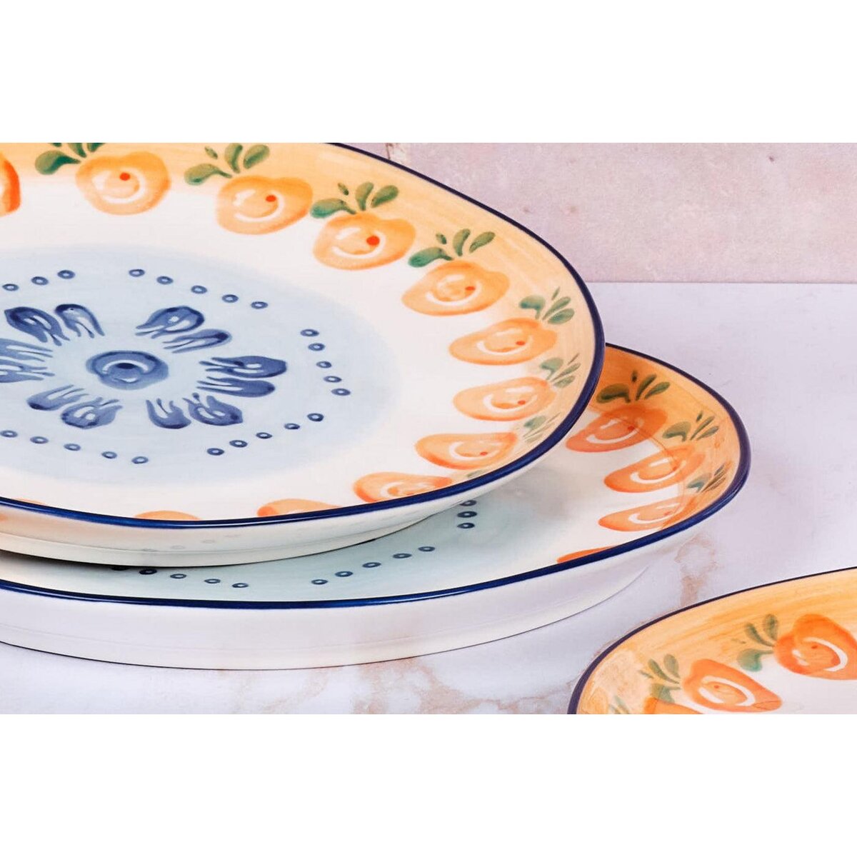 BJORN Assiette NAPOLI Ø20cm - 4 pièces - Agrume